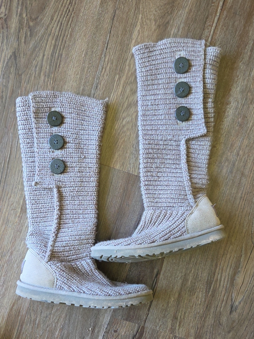 Ugg Gray Knit Winter Boot Size 7